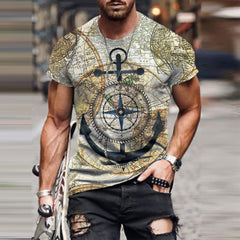 Map Printing Tee Shirt