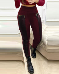 Casual Pu Pants