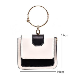 Circle Metal Handle Handbag