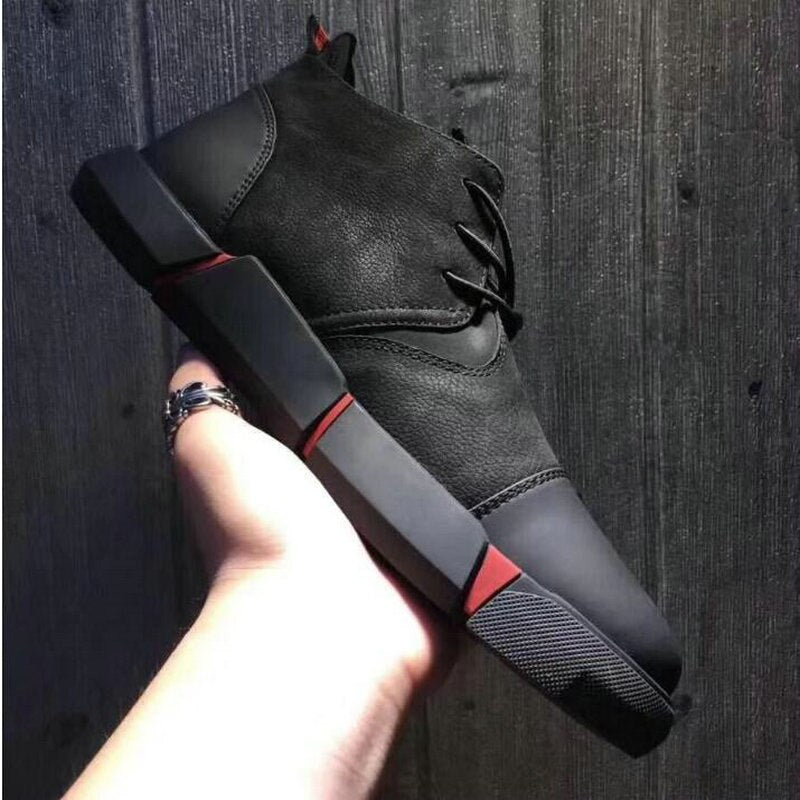 Leather Casual Black Shoes