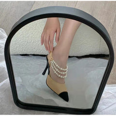 Luxury Pearls Chains Shoes