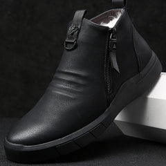 Men warm Leather Shoe