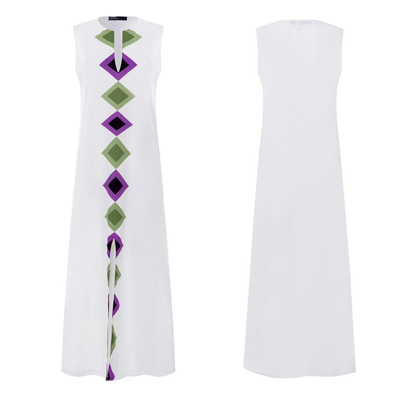 Boho Geometric Printed Maxi Dress