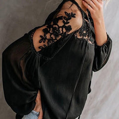 Embroidery Patchwork Shirt