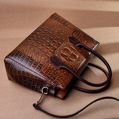 Croco Genuine Leather Handbag