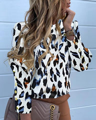 Elegant Women Metal Button Blouse