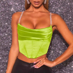 Satin Diamond Chain Corset