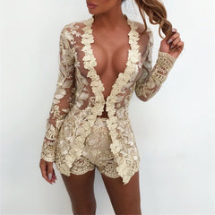 Embroidered Two-Piece Set Outfit
