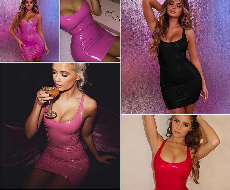 Sexy PU Leather Dress