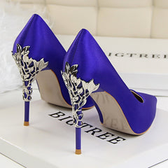 Fashion Metal Carved High Heels