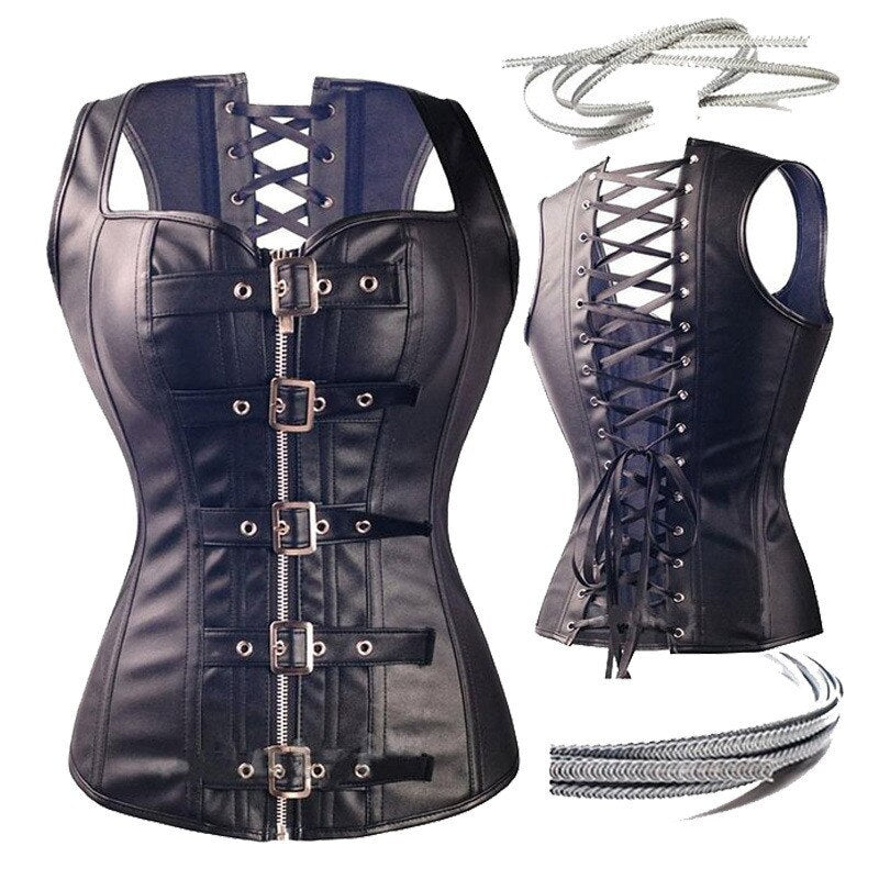 Sexy Leather Corset Lingerie