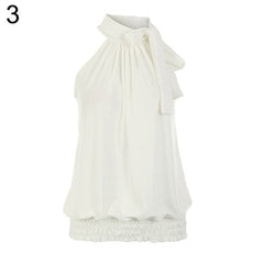 Pleated Halter Neck Blouse