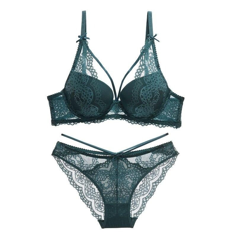Miss Me Embroidered Bra Pantie Set