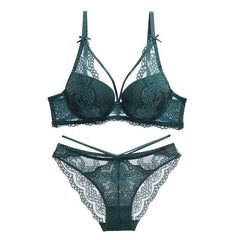 Miss Me Embroidered Bra Pantie Set