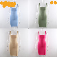 Square Neck Mini Dress