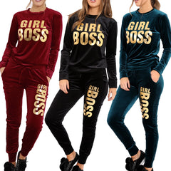 Velvet Two Pieces Tracksuit