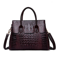 Croco Genuine Leather Handbag