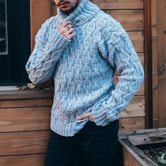 Solid Turtleneck Sweater