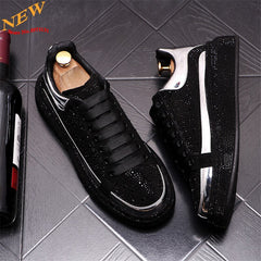 Gold Silver Rhinestone Sneakers