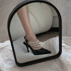 Luxury Pearls Chains Shoes