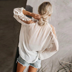 Embroidery Patchwork Shirt