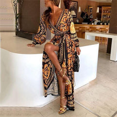 Sexy Glitter Deep V Neck Dress