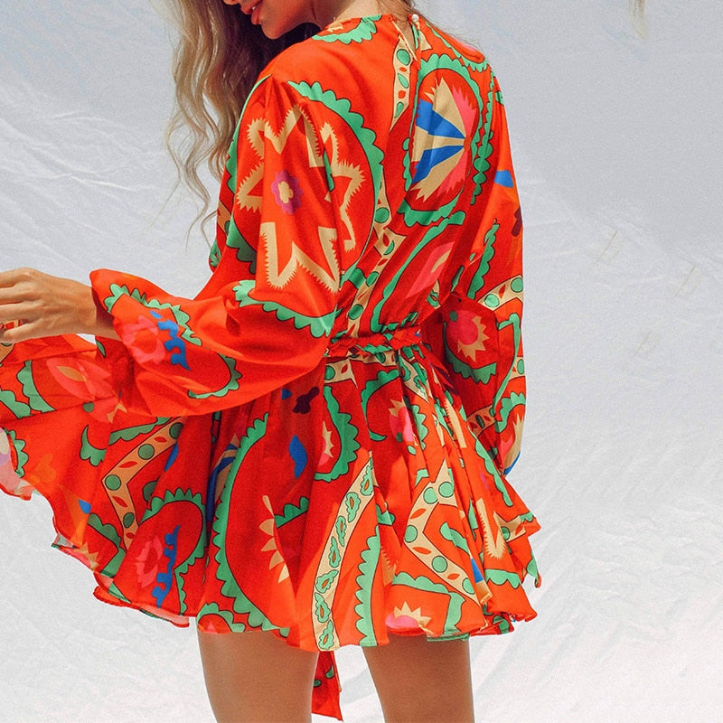 Summer Fashion Tie-Up Belt Loose Dress