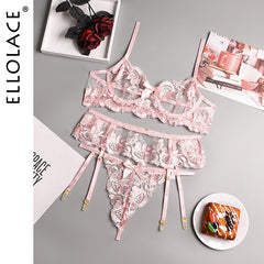 Sensual Lingerie Floral Embroidered