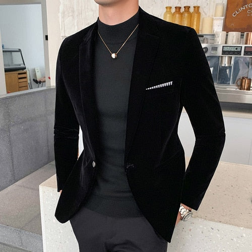 Autumn Velvet Men's Blazer