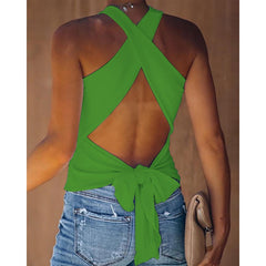 Sexy Tank Top Knotted Design
