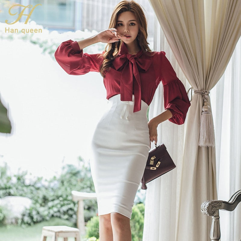 Work Wear Set (Blouse/Skirt)
