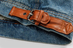 Men Ripped Denim  Coat
