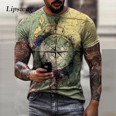Map Printing Tee Shirt