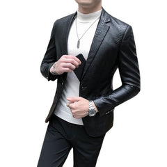 Slim fit Casual leather jacket
