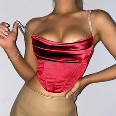 Satin Diamond Chain Corset