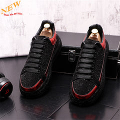 Gold Silver Rhinestone Sneakers