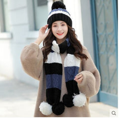 Woolen Hat Scarf Gloves Set