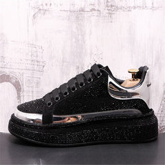 Gold Silver Rhinestone Sneakers