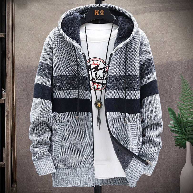 Thick Knit Hooded Sweater