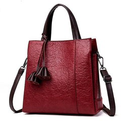 Leather Flower Handbags