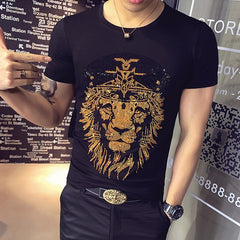 Lion head Men T-shirt