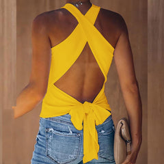 Sexy Tank Top Knotted Design