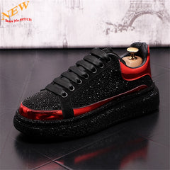 Gold Silver Rhinestone Sneakers