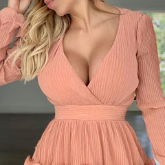 Deep V  Dress