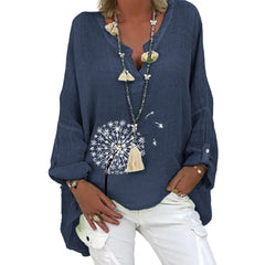 Boho Slub Blouse Shirt