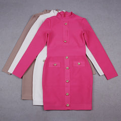 Turtleneck Hollow Out Dress