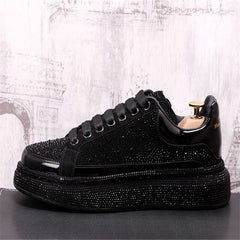 Gold Silver Rhinestone Sneakers
