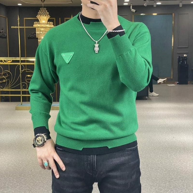 Long Sleeve Slim Knitted Pullovers
