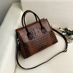 Croco Genuine Leather Handbag