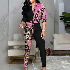 Letter Fashion Women Two Pieces Set